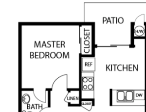4X2 floor plans available at Vizcaya Apartments in Santa Maria, CA